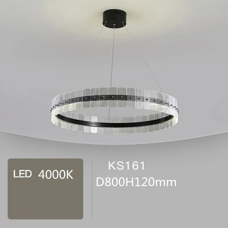Italy Chandelier Acrylic Luxury Pendant Lamp LED Hanging Light  Living Dining Room Bedroom