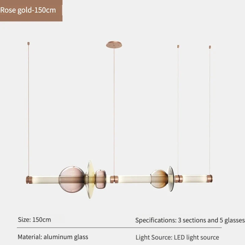 Suspensions design LED en verre de styliste du Canada