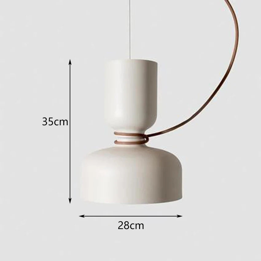 suspension nordique led en fer forgé design moderne