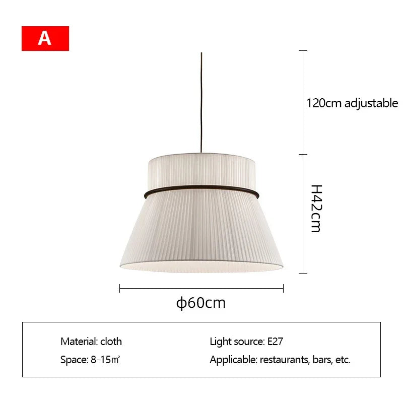 suspension moderne en tissu pour éclairage intérieur décoratif
