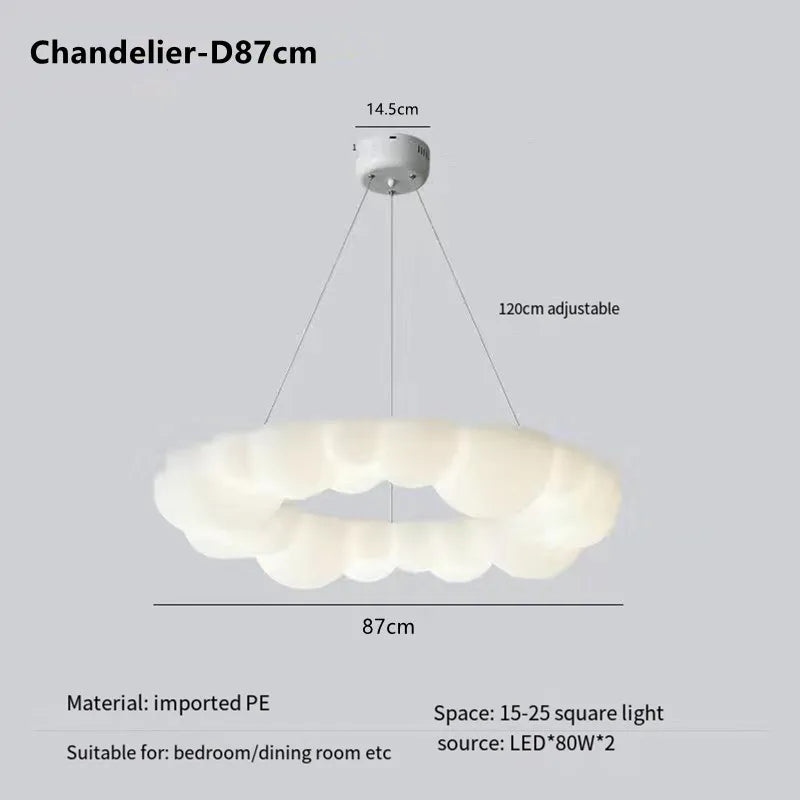 Nordique créatif nuage nuances suspension lumières moderne plafond lustre salon chambre enfants chambre décor LED plafonnier