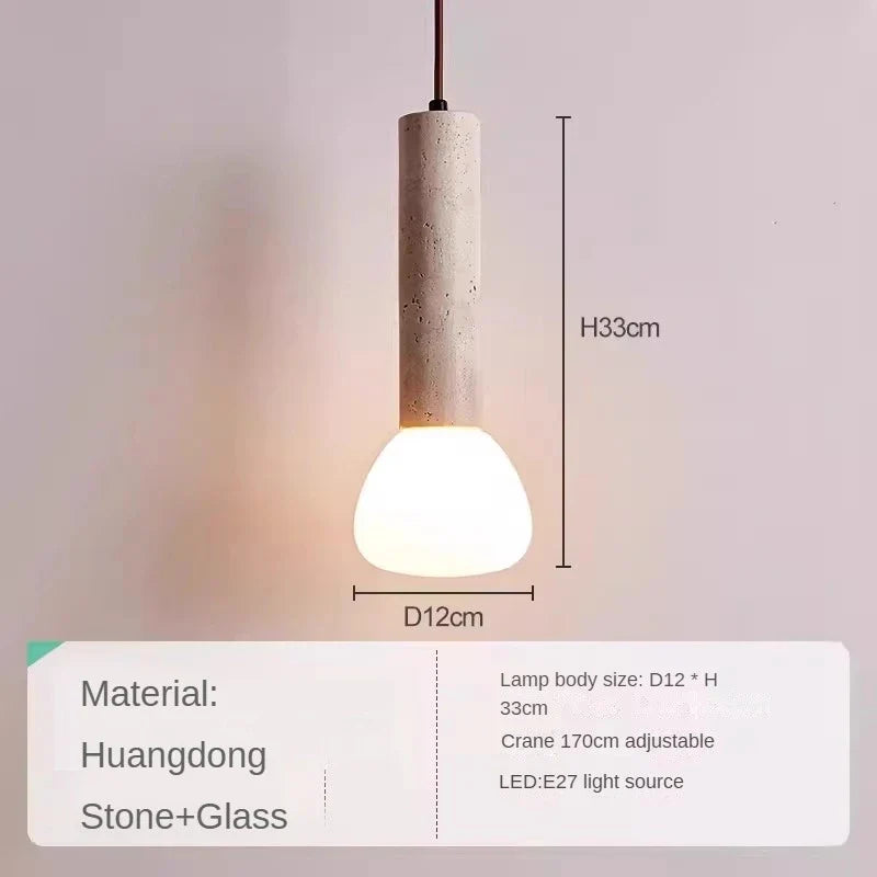 lustre créatif en pierre pour éclairage intérieur moderne