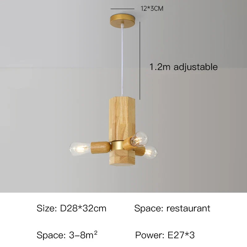 suspension nordique en bois pour décoration intérieure élégante
