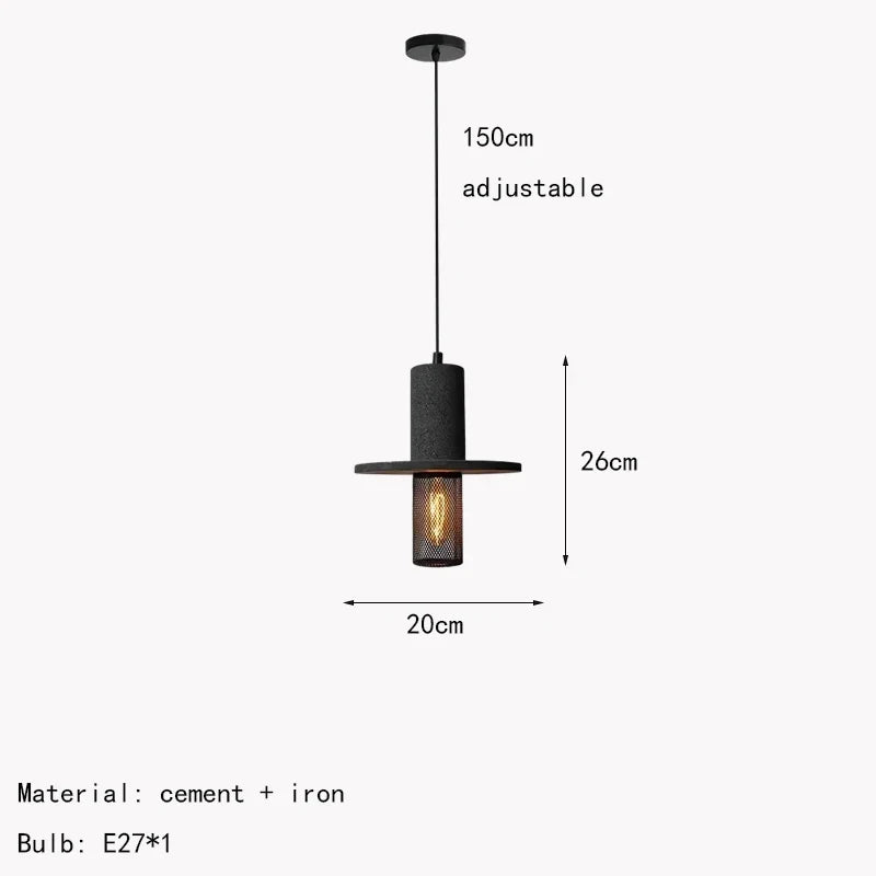 suspension vintage en ciment pour