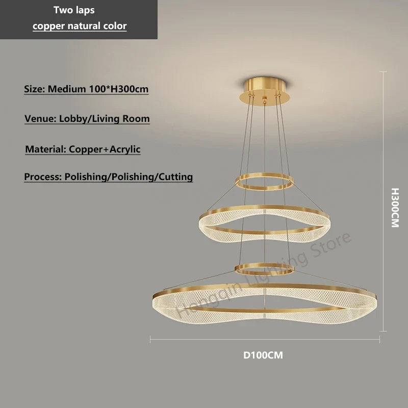 lustre suspendu en acrylique éclairage à led moderne