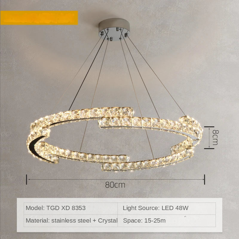 Modern Luxury K9 Crystal Led Chandelier In Dining Room, Nordic Living Room, Kitchen Lights, Bar, Bedroom Lighting Chandelier