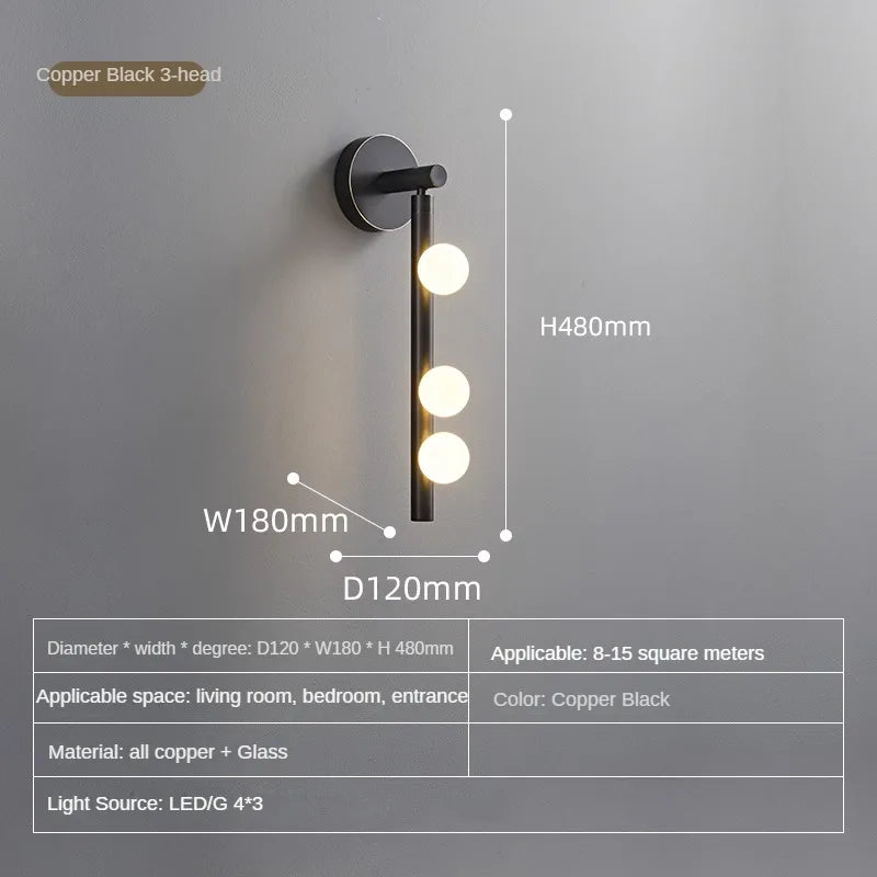 lampe de chevet en cuivre style industriel moderne