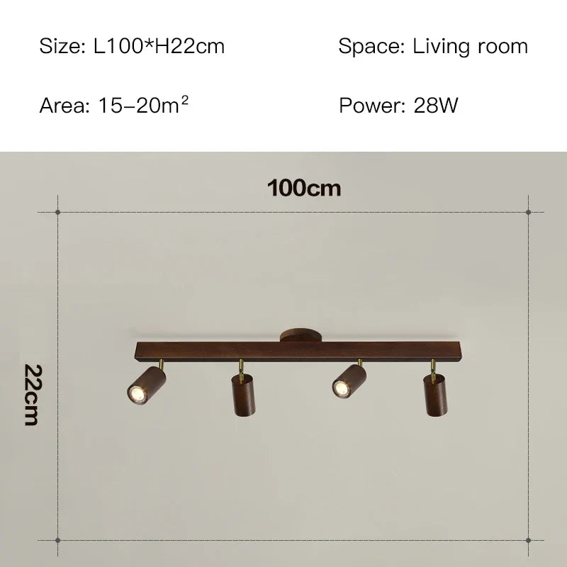 plafonnier led moderne en bois pour intérieur élégant