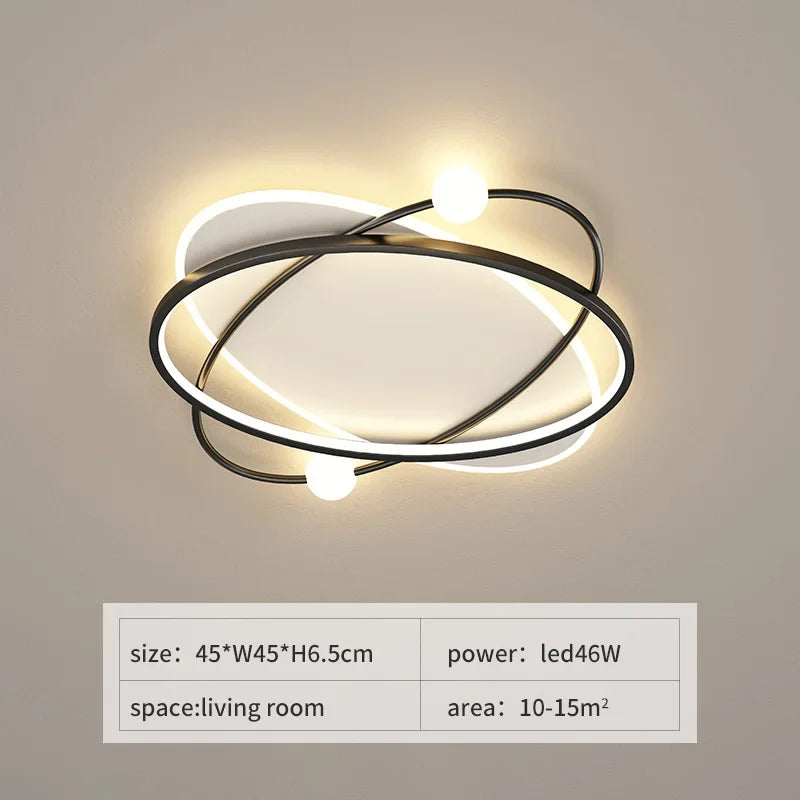 plafonnier led moderne avec télécommande pour décoration intérieure