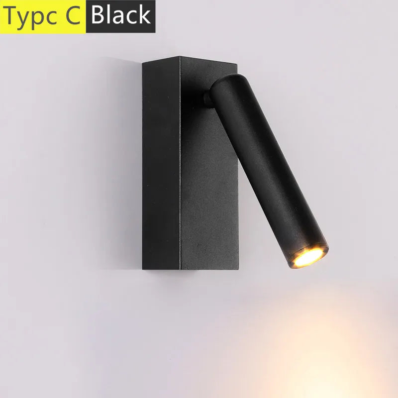applique murale led rotative avec interrupteur et port usb