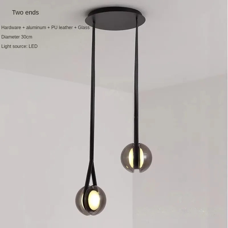 lustre créatif yoyo design nordique en verre pour décoration moderne