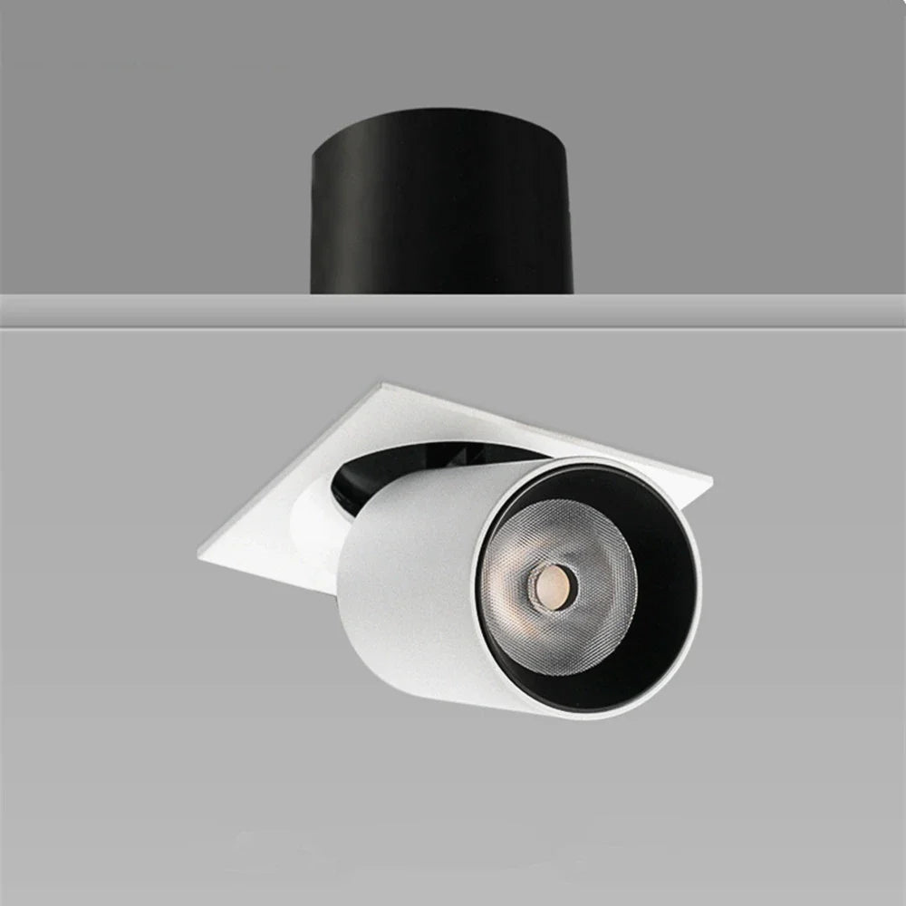 spot encastré led carré télescopique rotation flexible pour maison