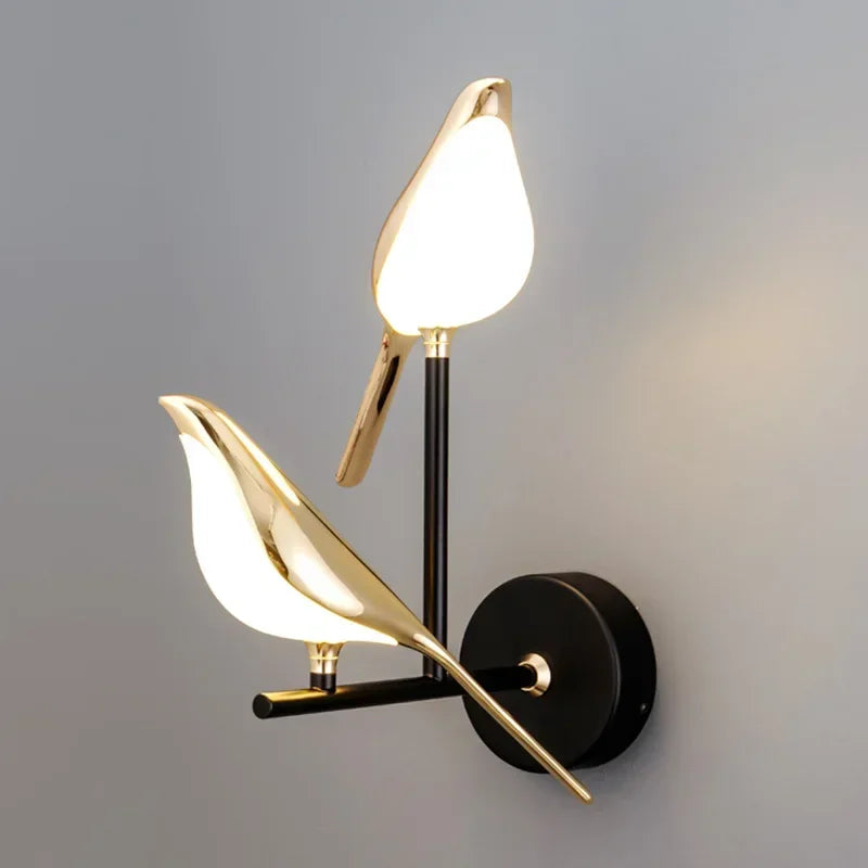 lustre led 	 art oiseau loft originalité décoration