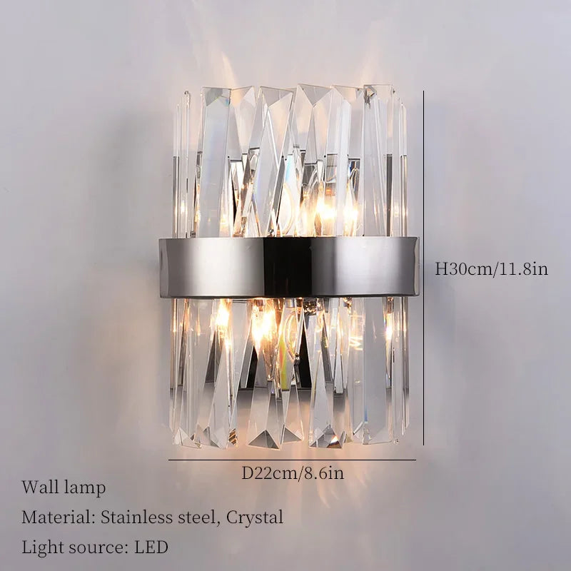 lustre en cristal nordique lumineux pour décoration moderne