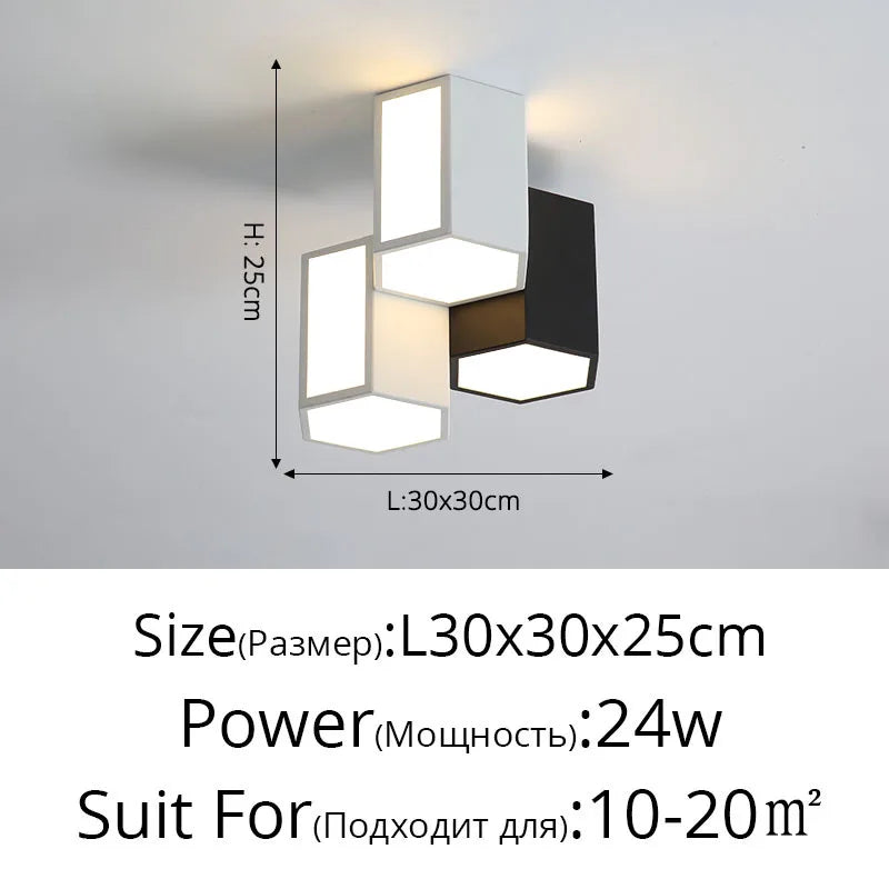 plafonnier triangle ultra mince moderne design élégant pour intérieur