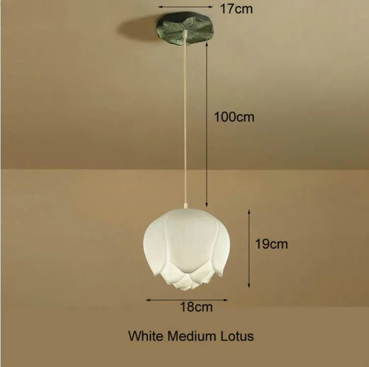 Suspension fleur Lotus style rétro LED