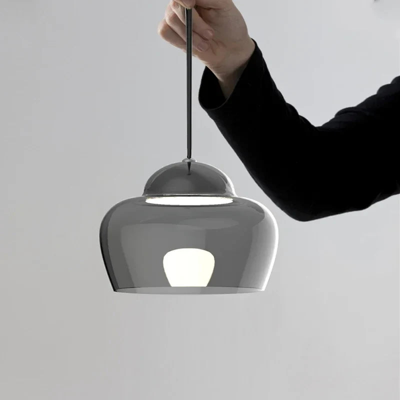 suspension moderne en verre pour décoration intérieure élégante
