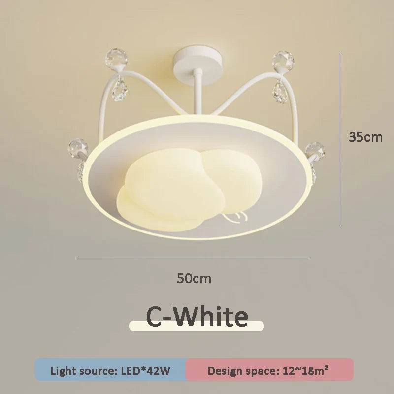 lampe créative en cristal pour chambre de princesse moderne