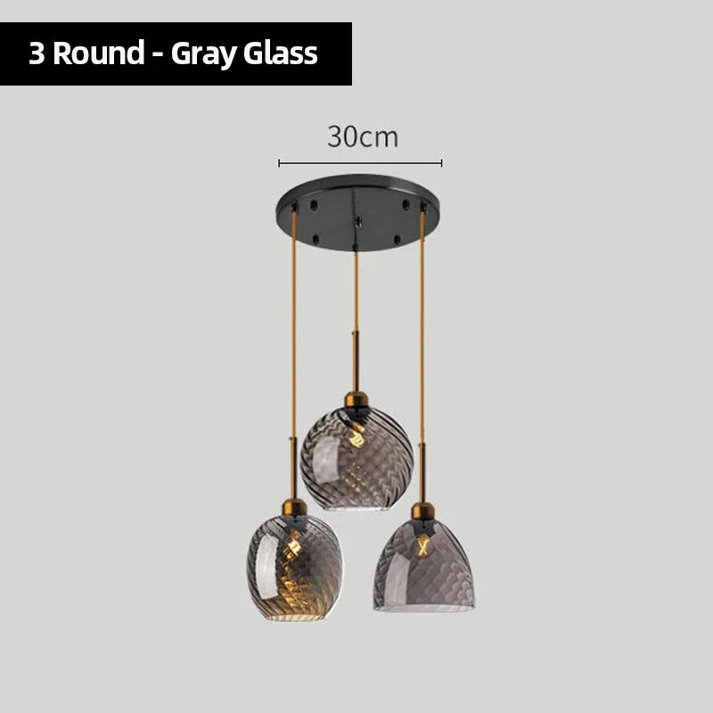 lustre en verre moderne pour bar restaurant hôtel villa