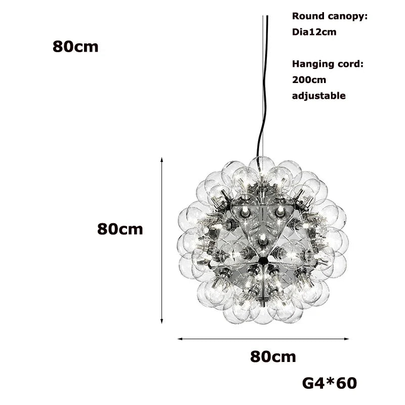 lustre à led en verre chromé et doré pour décoration intérieure