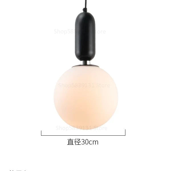 boule de verre moderne suspension lumières led éclairage intérieur décoratif