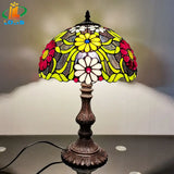 lampe de chevet style tiffany rétro en verre créatif vintage