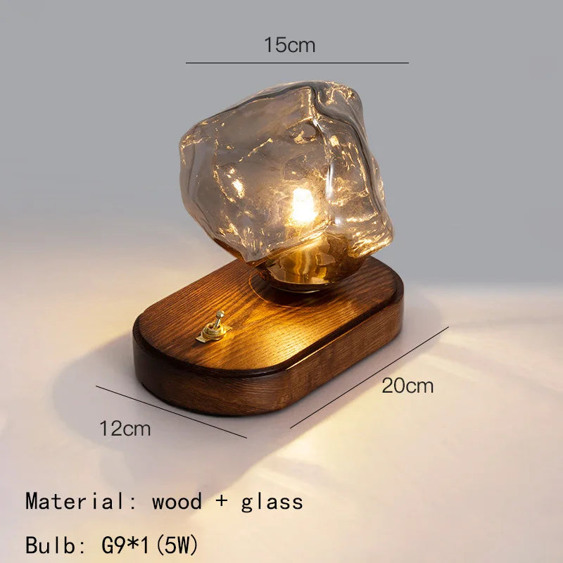 applique murale led style moderne avec interrupteur en bois