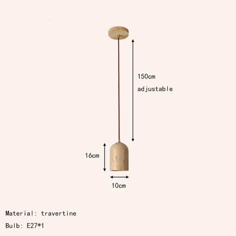 suspension en bois et pierre naturelle pour intérieur décoratif