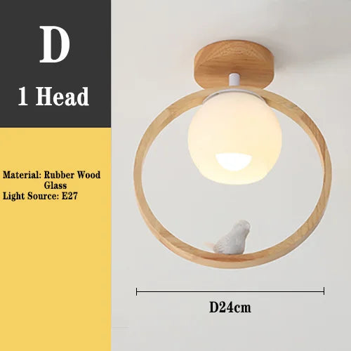 suspension modernes en bois avec led intégrée