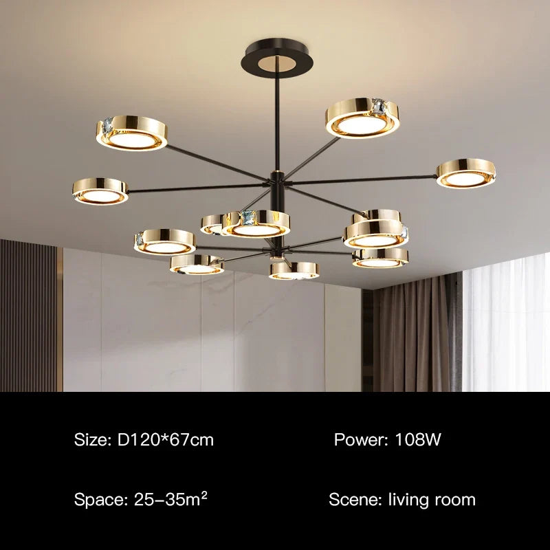 suspension led moderne au design minimaliste élégant pour intérieur