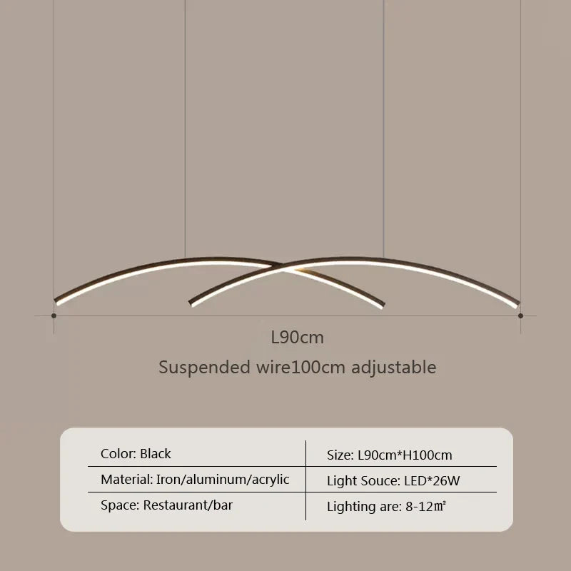 lustre moderne à led avec télécommande pour intérieur élégant
