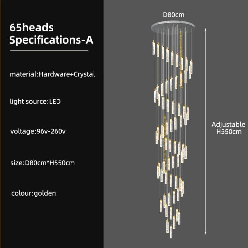 lustre en cristal à led design moderne pour intérieur élégant