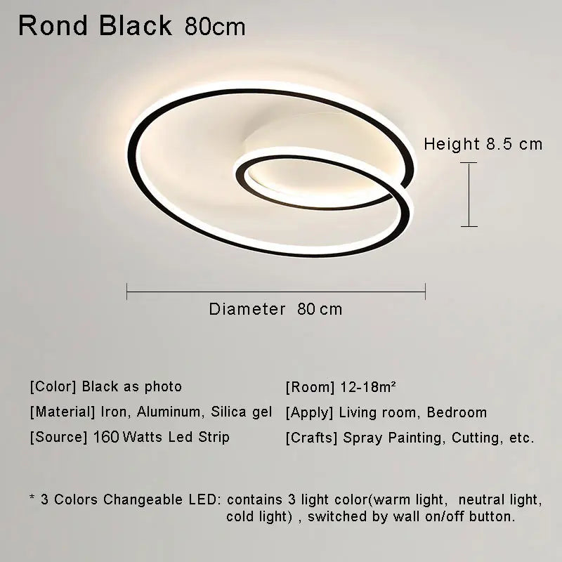plafonnier led moderne pour éclairage intérieur décoratif
