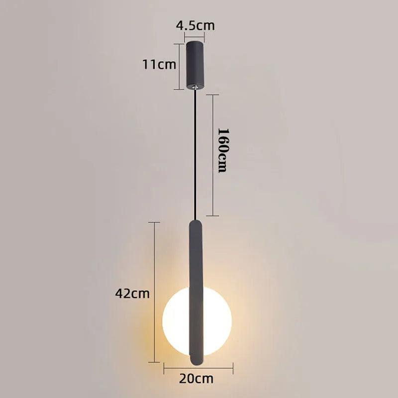 suspension moderne en acrylique lune éclipse avec lumière led