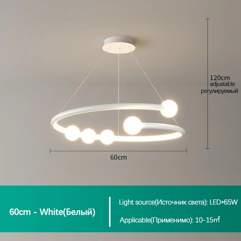 lustre minimaliste en verre design pour éclairage moderne