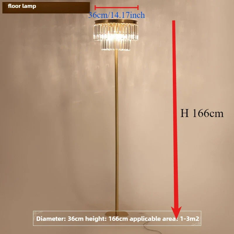 lampe de bureau en cristal de cuivre design moderne luxe