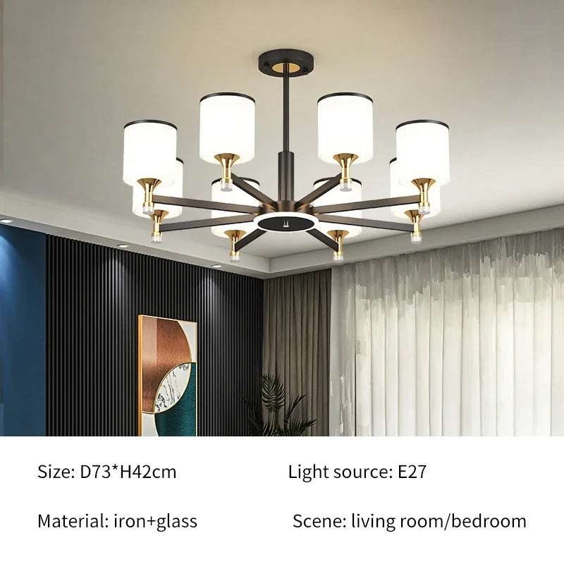 lustre nordique 15 têtes design moderne luxe pour intérieur lumineux