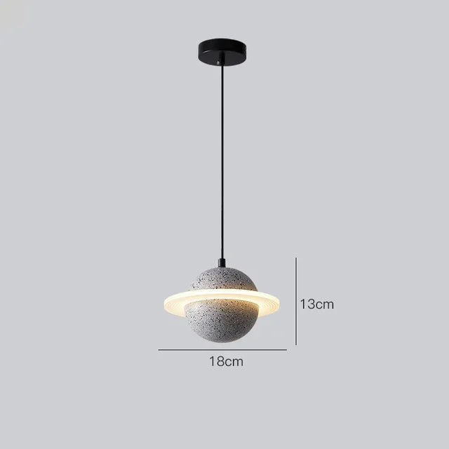 2024  New Hot Sale Resin Planet Pendant Lamp For Living Dining Room Restaurant Store Suspension Indoor Lighting Decor Luminaire
