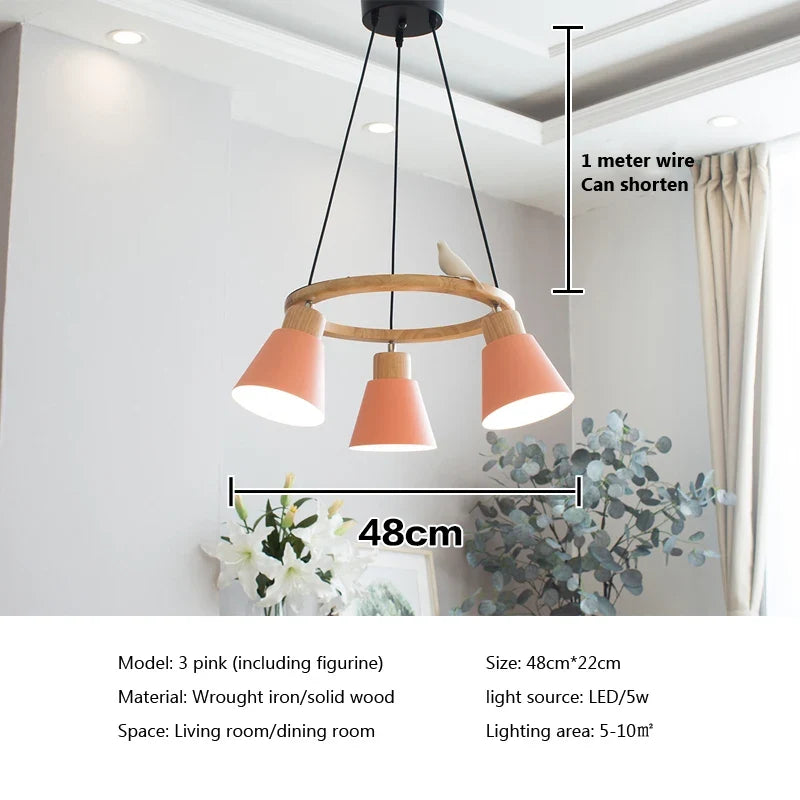 Lampe suspension nordique moderne Macaron