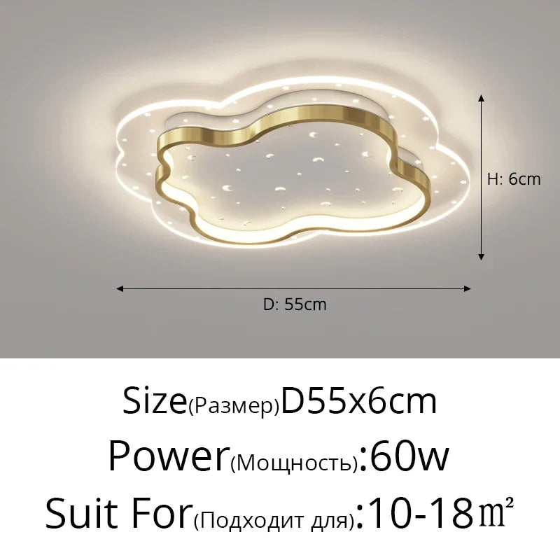 plafonnier led encastré étoiles romantique moderne pour enfants