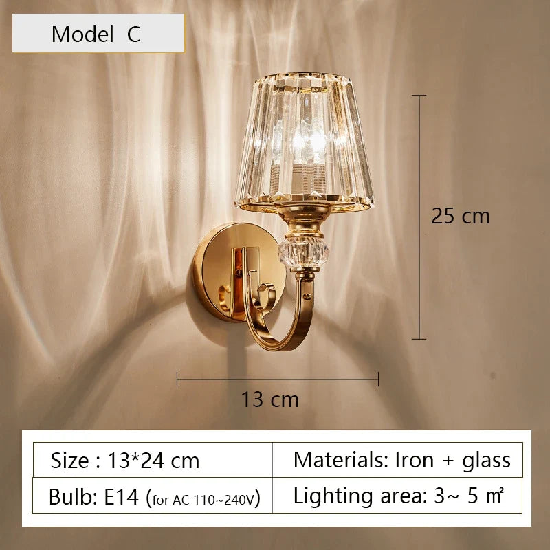 applique murale moderne en verre design nordique élégant pour décoration intérieure