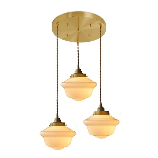 iwhd suspension led en verre et cuivre style nordique moderne