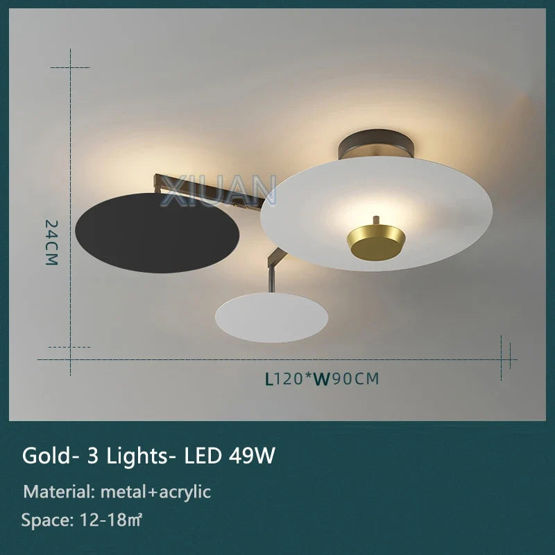 lustre rond avec télécommande gradation pour déco art salon