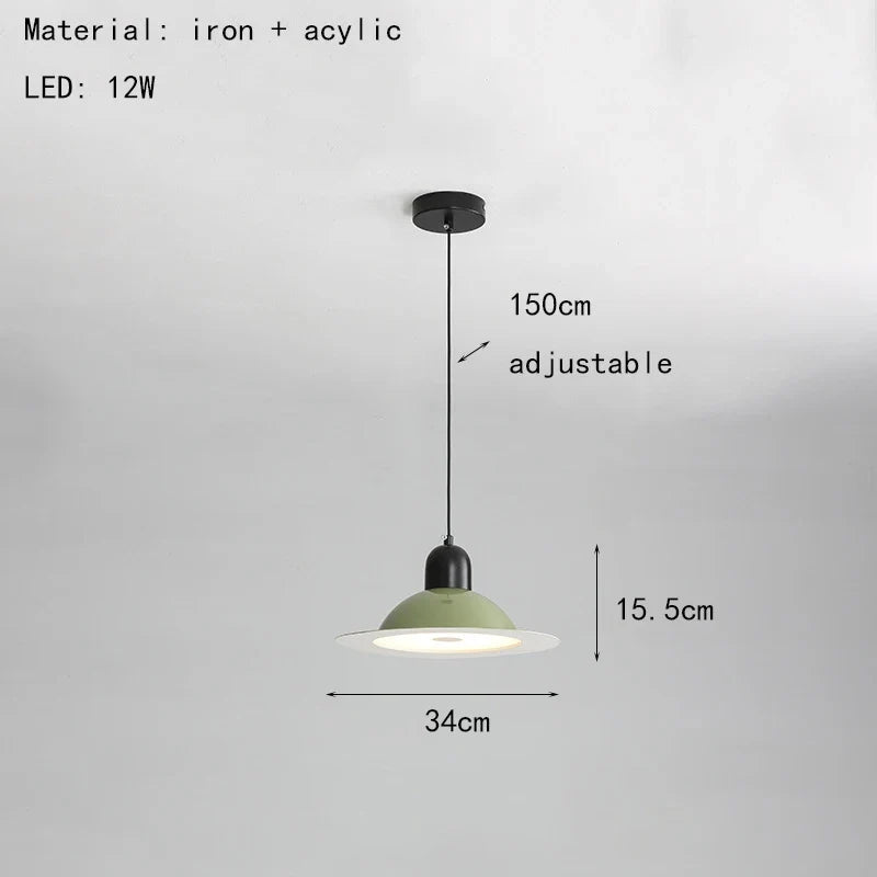 suspension led en métal avec lumière modifiable