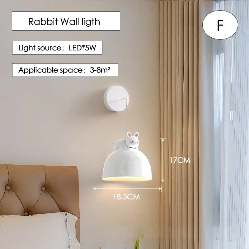 lustre mignon pour chambre d'enfant avec nœud lapin