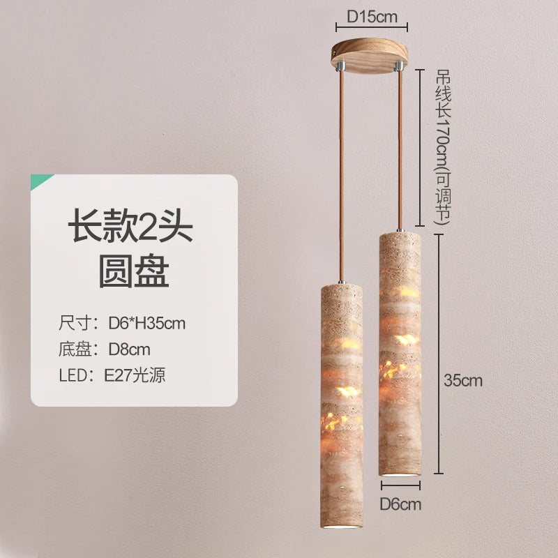 suspension design wabi-sabi en pierre pour ambiance moderne