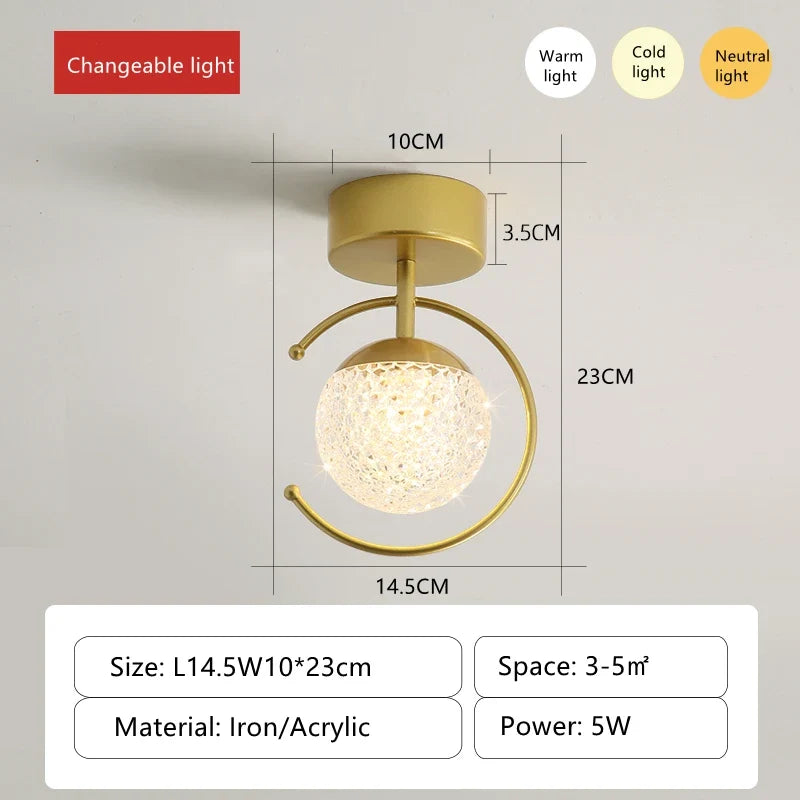 plafonnier led acrylique éclairage luxe intérieur gradation continue