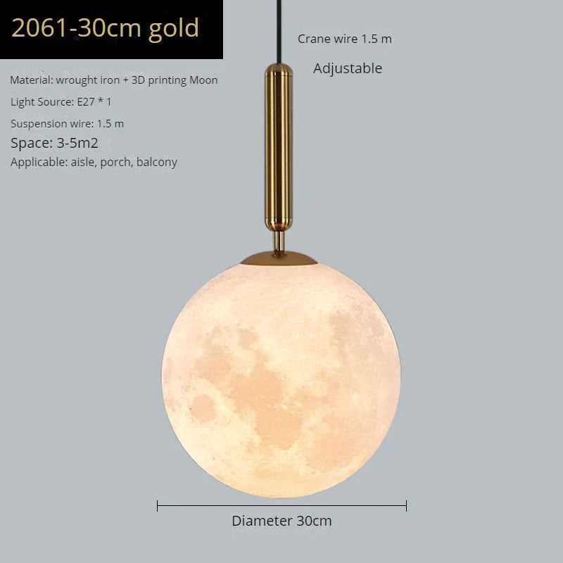 suspension design moderne en forme de lune