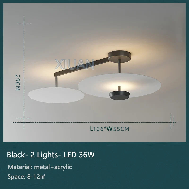 lustre rond avec télécommande gradation pour déco art salon