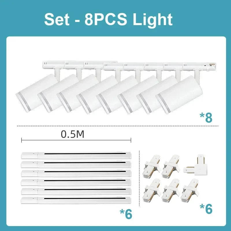 spot led sur rail pour éclairage intérieur moderne et fonctionnel